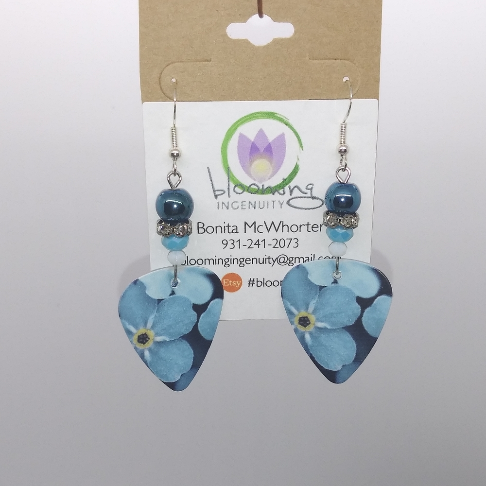 Guitar Pick Dangle Earrings